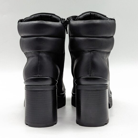 Jeffrey Campbell Hikes Black Leather Festival Platform Combat Boots size 9.5 - Picture 7 of 12